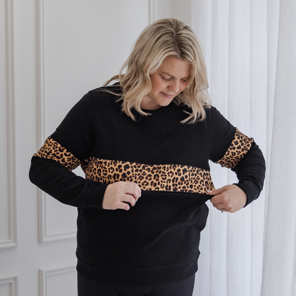 Mama leopard jumper hotsell