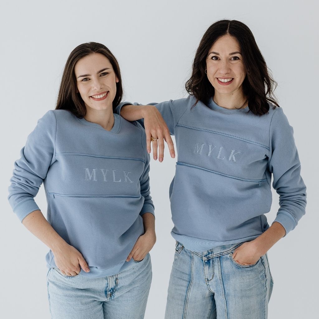 MYLK Breastfeeding Jumper Steel Blue The Mylk Society